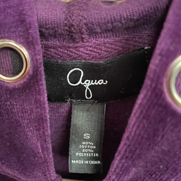 AQUA Velour Zip Hoodie - Picture 3 of 3